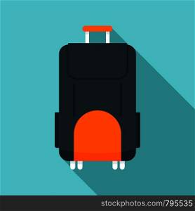 Travel bag icon. Flat illustration of travel bag vector icon for web design. Travel bag icon, flat style