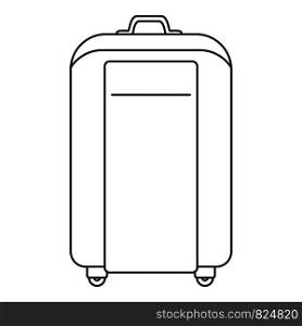 Travel bag icon. Outline illustration of travel bag vector icon for web design isolated on white background. Travel bag icon, outline style