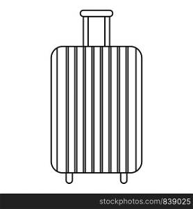 Travel bag icon. Outline illustration of travel bag vector icon for web design isolated on white background. Travel bag icon, outline style