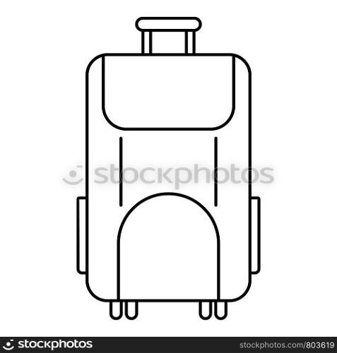 Travel bag icon. Outline travel bag vector icon for web design isolated on white background. Travel bag icon, outline style