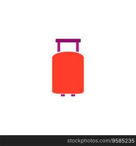 Travel bag Icon Vector. Flat color symbol. Travel bag Icon Vector