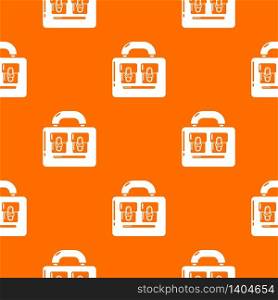 Travel bag vintage pattern vector orange for any web design best. Travel bag vintage pattern vector orange