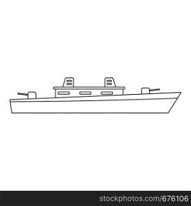 Travel boat icon. Outline illustration of travel boat vector icon for web. Travel boat icon, outline style.