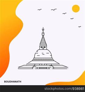 Travel BOUDHANATH Poster Template