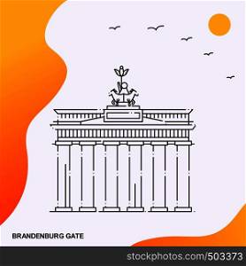 Travel BRANDENBURG GATE Poster Template