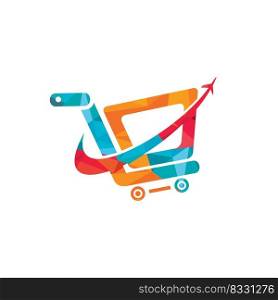 Travel cart vector logo design. Travel Shop logo design template. 
