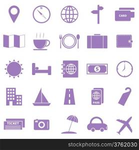 Travel color icons on white background, stock vector