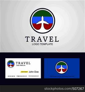 Travel Dagestan Creative Circle flag Logo and Business card design