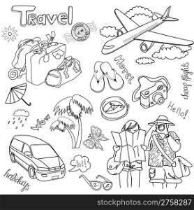 Travel doodles. Vector illustration.