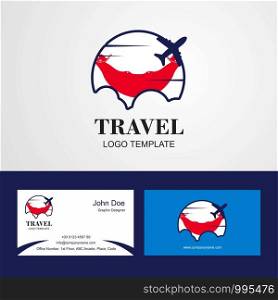 Travel Ecuador Flag Logo and Visiting Card Design
