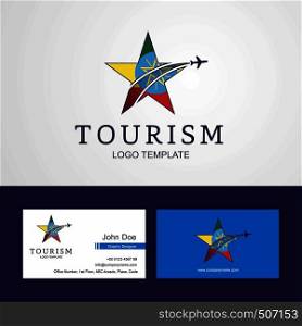 Travel Ethiopia flag Creative Star Logo and Business card design