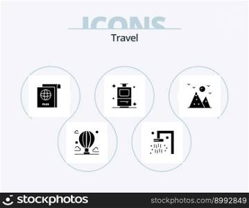 Travel Glyph Icon Pack 5 Icon Design. mountain. hill. document. hiking. travel