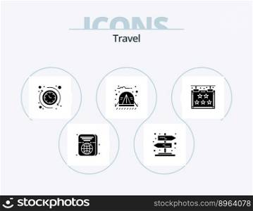 Travel Glyph Icon Pack 5 Icon Design. sign. five. clock. jungle. c&ing