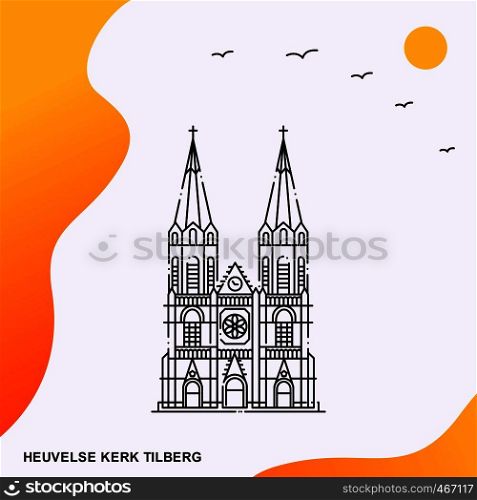 Travel HEUVELSE KERK TILBERG Poster Template