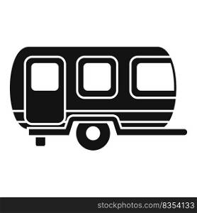 Travel home car icon simp≤vector. Auto caravan. Tent motor. Travel home car icon simp≤vector. Auto caravan
