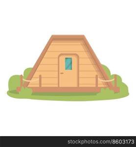 Travel house icon cartoon vector. Tent luxury. Forest weekend. Travel house icon cartoon vector. Tent luxury