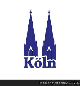 Travel Icon representing the European German city of Koln