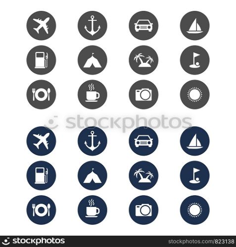 Travel Icon Set Vector Template Illustration Design. Vector EPS 10.
