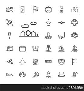 Travel icons Royalty Free Vector Image