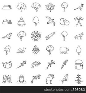 Travel icons set. Outline style of 36 travel vector icons for web isolated on white background. Travel icons set, outline style