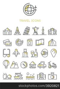 Travel Icons set vector design