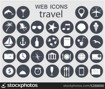 travel icons vector illustration