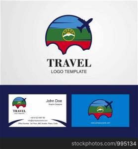 Travel Karachay Chekessia Flag Logo and Visiting Card Design