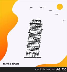 Travel LEANING TOWER Poster Template