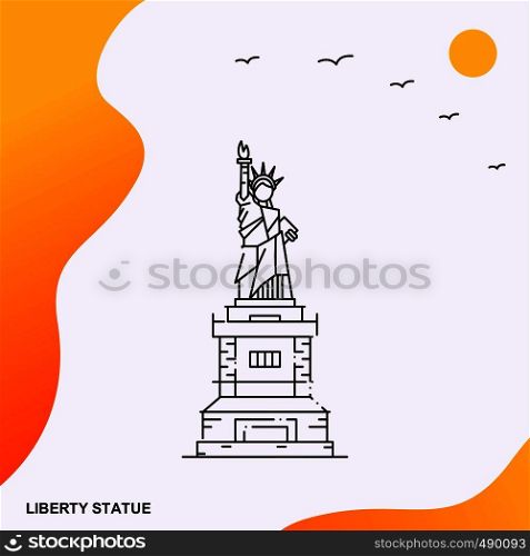 Travel LIBERTY STATUE Poster Template
