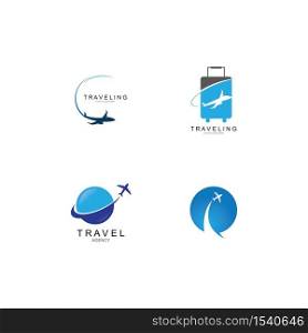 Travel logo, holidays, tourism, business trip company logo design.