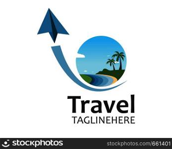travel logo icon for business travel agency design template