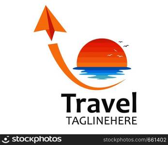 travel logo icon for business travel agency design template