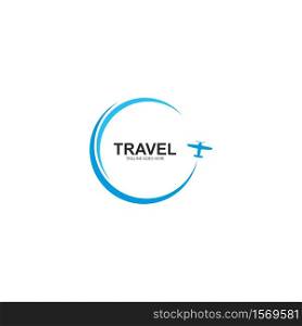 Travel logo vector icon template design