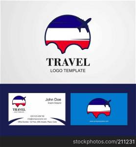 Travel Los Altos Flag Logo and Visiting Card Design