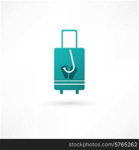 travel luggage suitcase icon