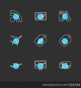 travel , money , shopping , destination , navigation , search , document , car , bus , plane , code , network , seo , sale , tag , discount , icon, vector, design,  flat,  collection, style, creative,  icons
