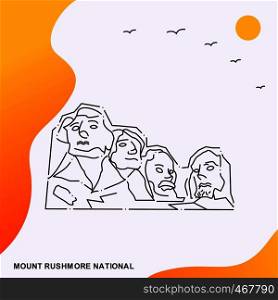 Travel MOUNT RUSHMORE NATIONAL Poster Template