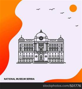 Travel NATIONAL MUSEUM SERBIA Poster Template