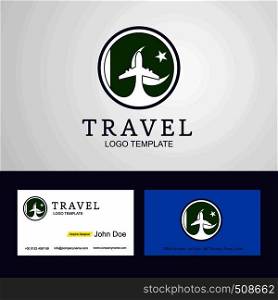 Travel Pakistan Creative Circle flag Logo and Business card design
