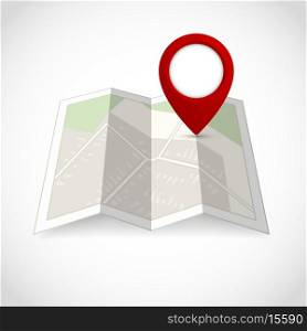 Travel road street map with location pin symbol vector illustration