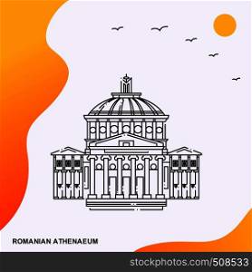 Travel ROMANIAN ATHENAEUM Poster Template