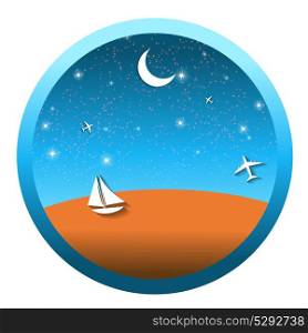 Travel Round Icons with the Landscape. Vector Illustration. EPS10. Travel Round Icons with the Landscape. Vector Illustration.