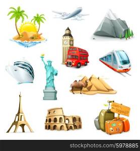 Travel, set of vector icons