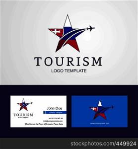 Travel Slovakia flag Creative Star Logo and Business card design