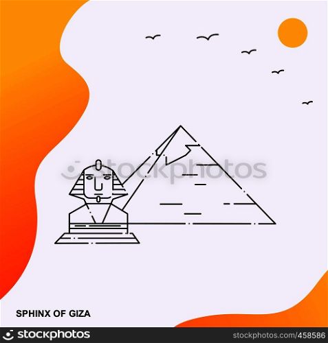 Travel SPHINX OF GIZA Poster Template