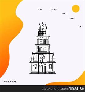 Travel ST BAVOS Poster Template
