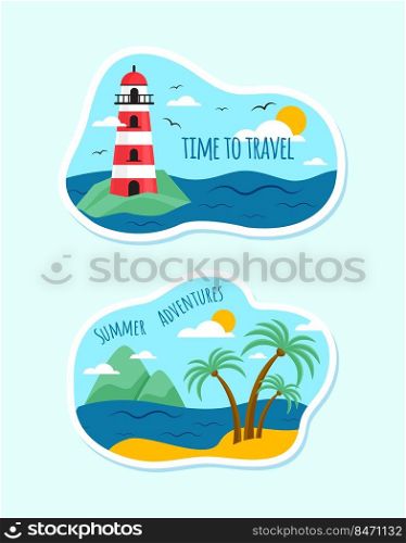travel sticker collection