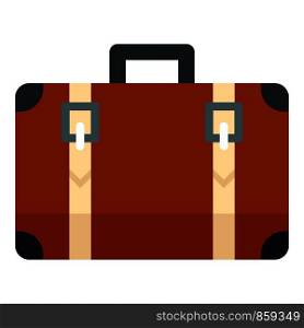 Travel suitcase icon. Flat illustration of travel suitcase vector icon for web design. Travel suitcase icon, flat style