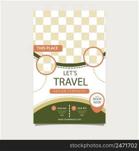 Travel Tour Holiday Vacation Circle Flyer Brochure Poster Blank Space Design Template