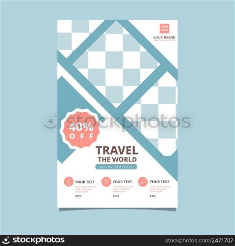 Travel Tour Holiday Vacation Film Tape Flyer Brochure Poster Blank Space Template